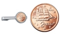 American Coin Treasures Greek 2 Euro Bar Coin Tie Clip